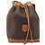 Céline Borsa a tracolla CELINE Macadam Canvas PVC Leather Brown Gold Auth 205298V Marrone D'oro - vista 13