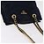 Borsa Tote a Tracolla con Catena PRADA Camoscio Navy Gold Auth 207632V D'oro Blu navy - vista 6