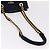 Borsa Tote a Tracolla con Catena PRADA Camoscio Navy Gold Auth 207632V D'oro Blu navy - vista 7