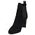 LOUIS VUITTON Bottines en daim 40 Noir LV Auth 204942M - vue 2