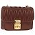 Borsa a tracolla Miu Miu Matelassé in pelle marrone tono oro Auth ka6427M - vista 13