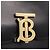 Borsa a tracolla BURBERRY in pelle nera e oro Auth ka6426V Nero - vista 17