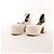 Autre Marque Maria Luca Giulia Platform Slingback Chunky Block Heels in Beige, Size 37 EU - Ansicht 2