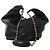 Bolsa de Ombro Loewe Squishy Bag em Couro com Corrente, Preto