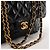 Borsa a tracolla con catena Chanel Double Face Matelasse in pelle verniciata nera Nero - vista 10