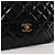 Borsa a tracolla con catena Chanel Double Face Matelasse in pelle verniciata nera Nero - vista 9