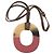Collana Hermès Isthme in corno di bufalo Brown x Pink Marrone