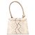 JACQUEMUS - Bolsa de ombro Chiquito médio Jacquemus em couro com efeito piton Cinza - vista 3