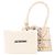 JACQUEMUS - Bolsa de ombro Chiquito médio Jacquemus em couro com efeito piton Cinza - vista 9