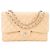 CHANEL - Borsa a tracolla Classic/Timeless Jumbo Chanel in pelle caviar beige