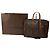 Vintage Louis Vuitton Monogram Canvas Strukturierte Aktentasche 2005 Brown Braun