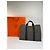 Vintage Hermès Fourre-Tout Canvas Tote Grau Schwarz Gestreift - Ansicht 2
