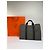 Vintage Hermès Fourre-Tout Canvas Tote Grau Schwarz Gestreift - Ansicht 6