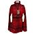 Mantella in lana a quadri rossi Woolrich con cintura Rosso
