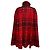Mantella in lana a quadri rossi Woolrich con cintura Rosso - vista 3