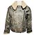 Autre Marque Walter Baker Black Sand / Beige Richie Lederjacke mit Kunstfell-Shearling-Futter Schwarz