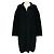 Givenchy Dark Charcoal Grey / Black Contrasting Lapel Single Breasted Alpaca Fur Coat
