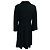 Dolce & Gabbana Black Collared Button Front Crepe Coat with Polka Dot Lining - view 3