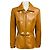 Mackage Barbara taillierte Lammlederjacke Earth Brown Braun