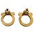 Orecchini Salvatore Ferragamo Gancini Crystal D'oro - vista 3