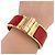 Bracelete Hermès Charnière 530001F Vermelho Dourado - vista 4