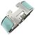 Bracelete Hermès Clic Clac H Prata Azul claro