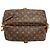 Bolso de hombro Louis Vuitton Saumur 35 Castaño - vista 3