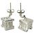Autre Marque Pendientes Tiffany Atlas Cube Plata - vista 4