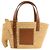 Bolso Tote Loewe Elephant Basket Small de rafia y piel de becerro Castaño