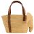 Bolso Tote Loewe Elephant Basket Small de rafia y piel de becerro Castaño - vista 2