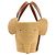 Bolso Tote Loewe Elephant Basket Small de rafia y piel de becerro Castaño - vista 3