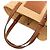 Bolso Tote Loewe Elephant Basket Small de rafia y piel de becerro Castaño - vista 6
