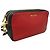 Borsa a tracolla in pelle Miu Miu MIU Madras Nero Rosso - vista 5