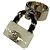 Anillo Accesorio Matelassé Chanel B23C Negro Blanco Dorado