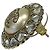 Timeless Pendientes Chanel B25B Heart Bijou Coco Mark Pearl Dorado - vista 10