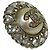 Timeless Pendientes Chanel B25B Heart Bijou Coco Mark Pearl Dorado - vista 9