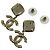 Chanel A22S Coco Mark Swing Ohrringe Pink Golden - Ansicht 6