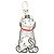 Louis Vuitton Portefeuille LV Dalmatian Keyring Bianco - vista 2