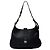 Gancini Borsa a tracolla in pelle nera Salvatore Ferragamo Nero