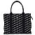 Everyday Balenciaga Monogram Canvas Tote Bag Schwarz