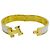 Hermès Bracciale con charm Hermes Gold and White Bianco D'oro - vista 5