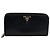 Cartera larga Prada de piel negra Negro