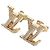 Boucles d'oreilles puces Louis Vuitton Gold Doré - vue 2