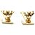 Boucles d'oreilles puces Louis Vuitton Gold Doré - vue 4