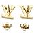 Boucles d'oreilles puces Louis Vuitton Gold Doré - vue 5