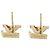 Boucles d'oreilles puces Louis Vuitton Gold Doré - vue 8