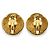 Chanel Coco Mark Round Flowers Clip-Ohrringe GP Golden - Ansicht 2