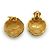 Chanel Coco Mark Round Flowers Clip-Ohrringe GP Golden - Ansicht 7