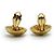 Chanel Coco Mark Round Flowers Clip-Ohrringe GP Golden - Ansicht 9