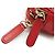 Chanel Portafoglio-borsa a tracolla CC in pelle di agnello con doppia zip Rosso - vista 11